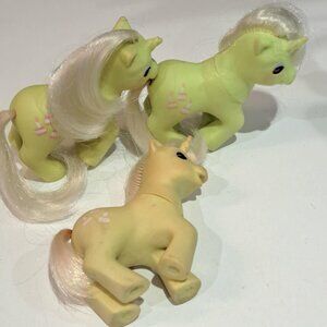 Lot of 3 baby frosting my little pony toys vintage pony horse toys G1
